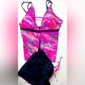 Two-Piece Adjustable Skirt Swimsuit NWT